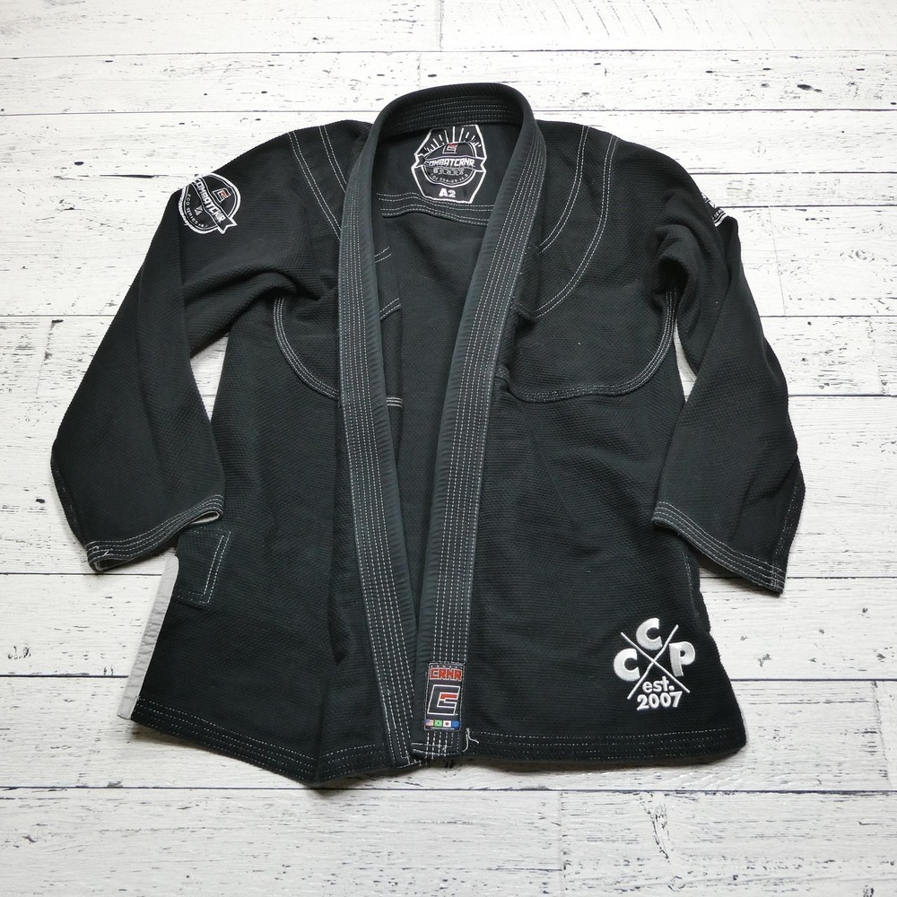 Combat Corner BJJ Gi Jacket A2 Black ECO Series v4.0 100% Cotton Jiu Jitsu Top